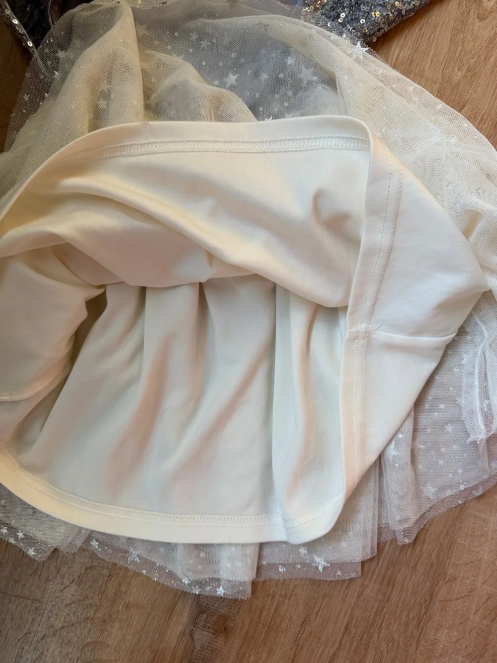 2 - Children's Place Silver Sequin & Gold Star Tulle Skirt Set size small 5-6